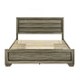 Kauffman Wood Eastern King Storage Panel Bed Washed Taupe