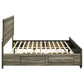 Kauffman Wood Eastern King Storage Panel Bed Washed Taupe