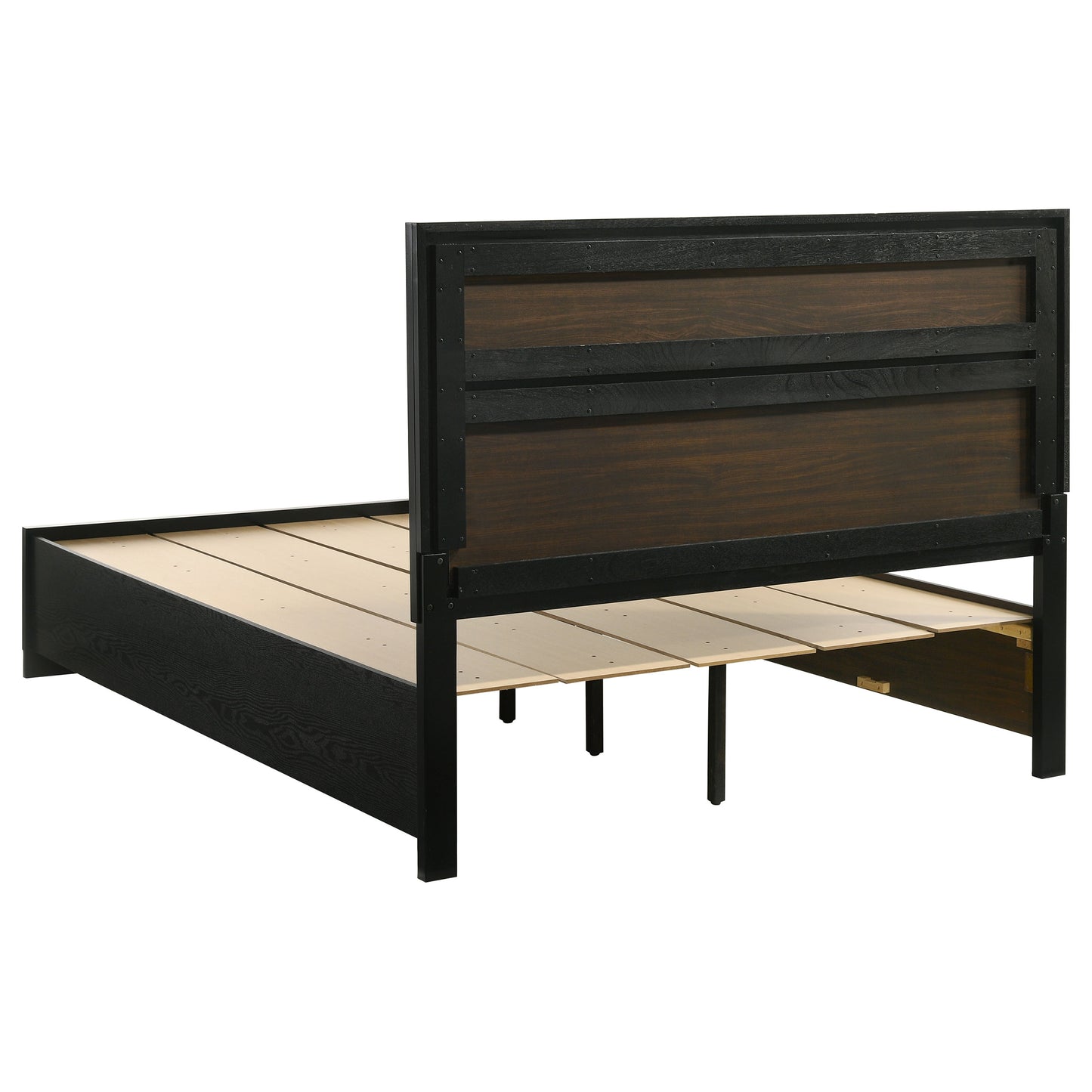 Miranda 51-inch Wood Queen Storage Panel Bed Black