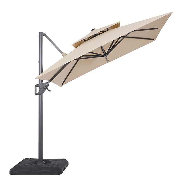 Fida - 8 Ft Square Umbrella w/ Double Top + 37" Large Base