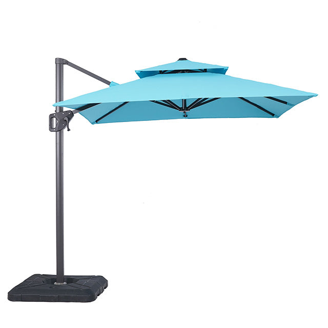 Fida - 8 Ft Square Umbrella w/ Double Top + 37" Large Base