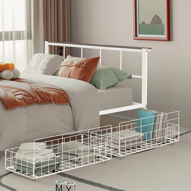 Nicoli - Queen Metal Bed With Underbed Storage