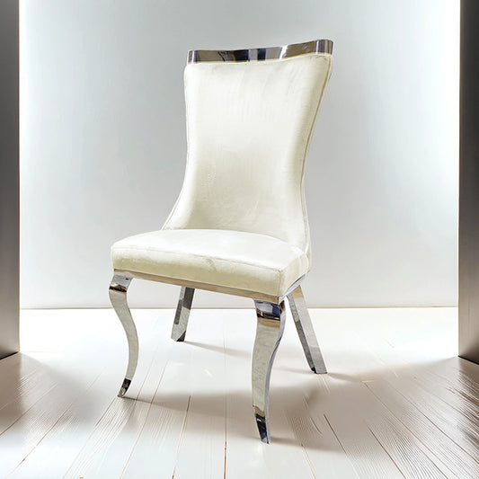 Basilicata - Chair, Silver/White (2/CTN)