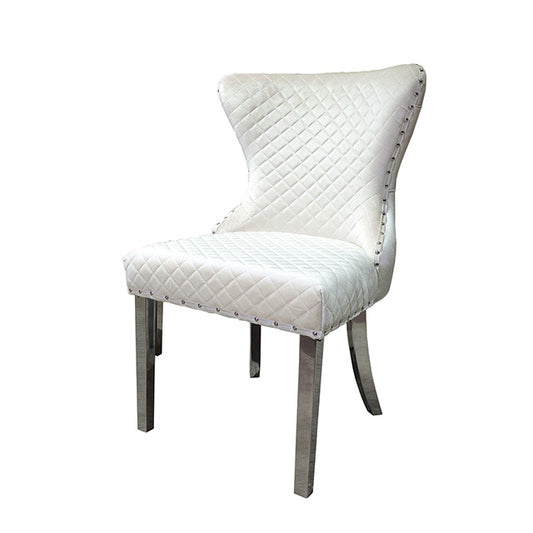 Portanova - Chair, Silver/White (2/CTN)