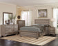 Kauffman Wood Eastern King Storage Panel Bed Washed Taupe