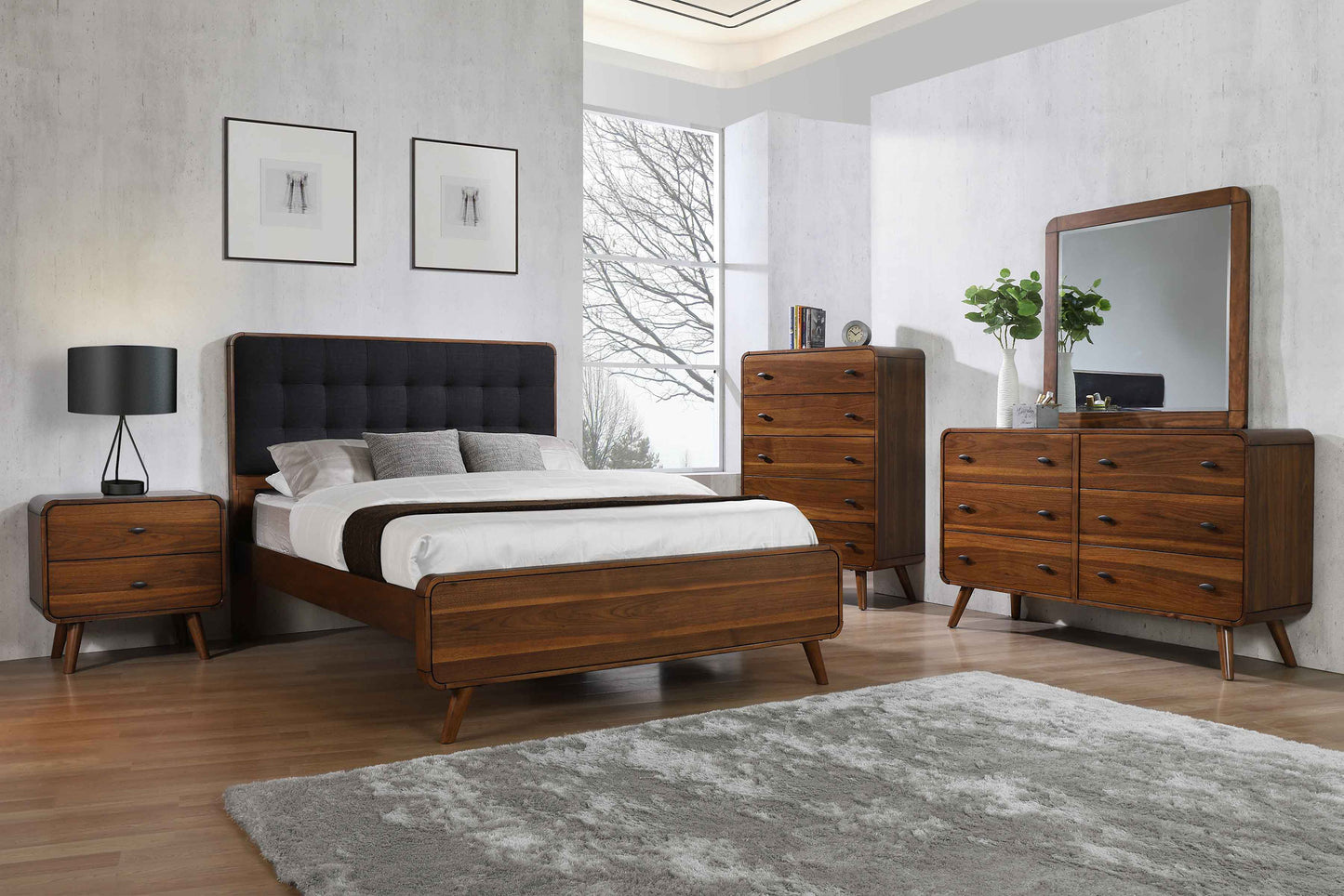 Robyn 6-drawer Dresser Dark Walnut