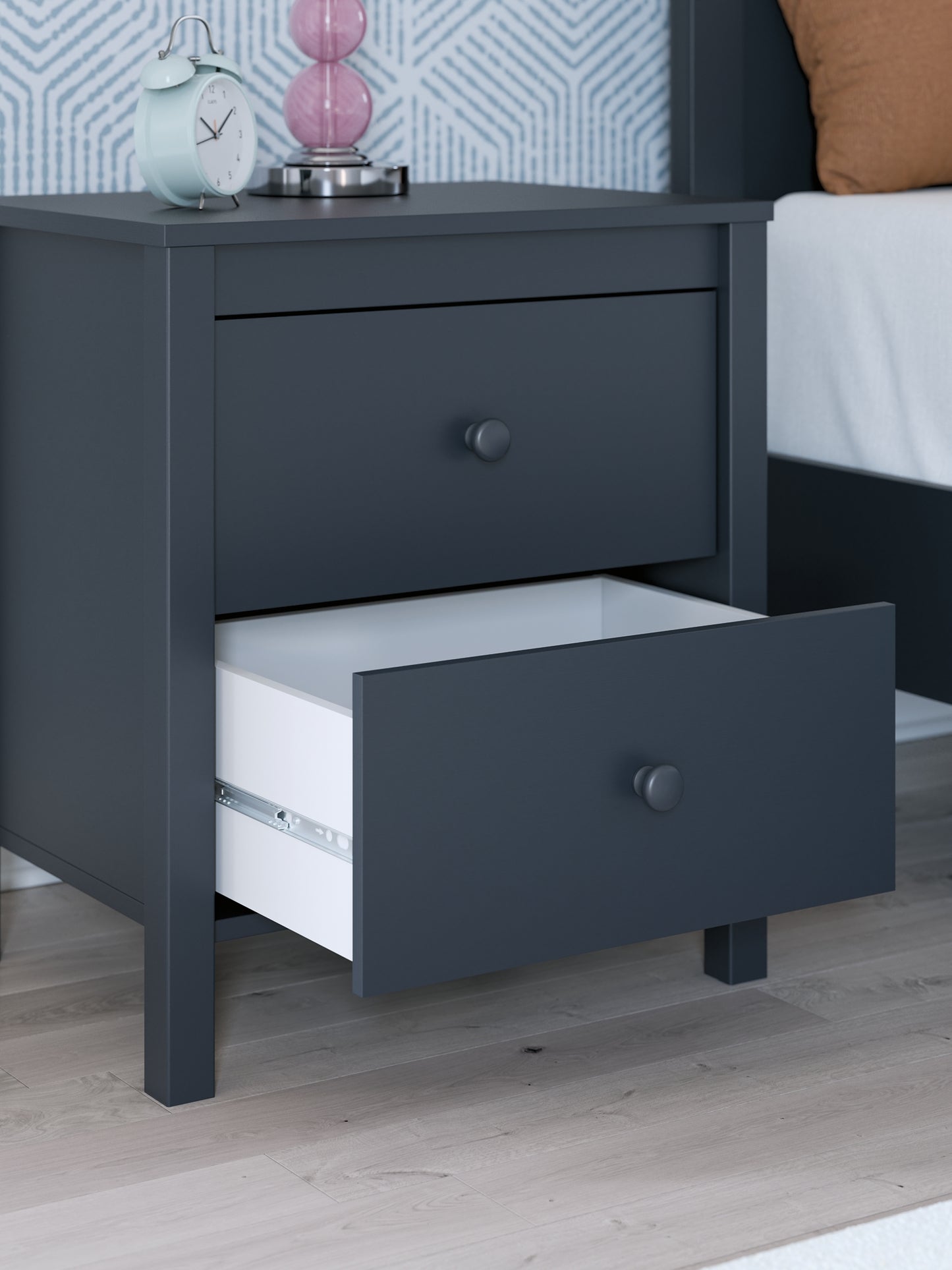 Ashley Express - Simmenfort Twin Panel Headboard with Nightstand