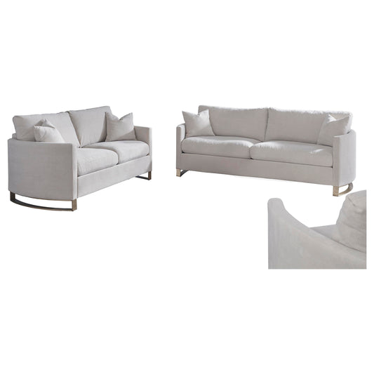 Corliss 3-piece Upholstered Arched Arm Sofa Set Beige