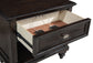 Devon 4-piece Full Bedroom Set Wine Red and Dark Oak