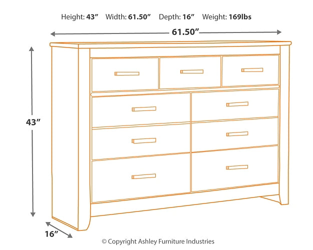 Brinxton Full Panel Bed with Dresser