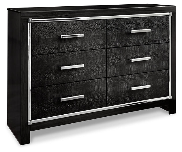 Kaydell King Panel Bed with Storage with Dresser