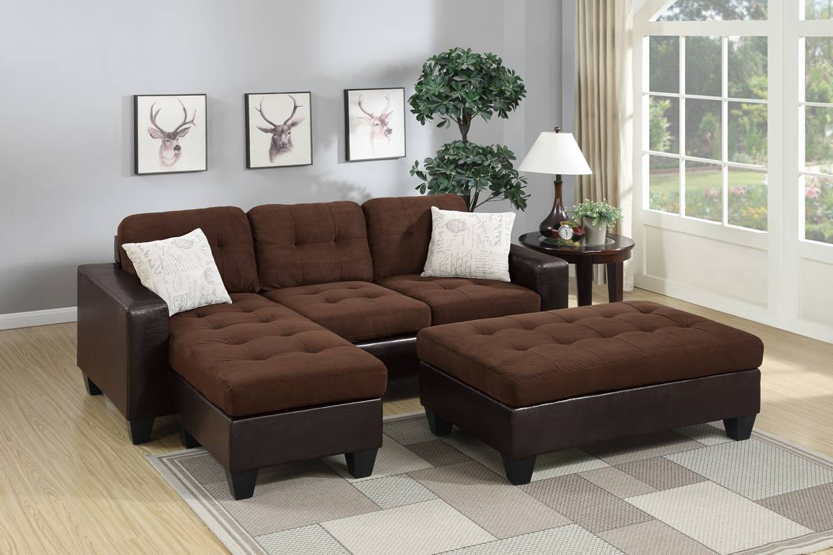 Reversible Sectional Set W/ Ottoman