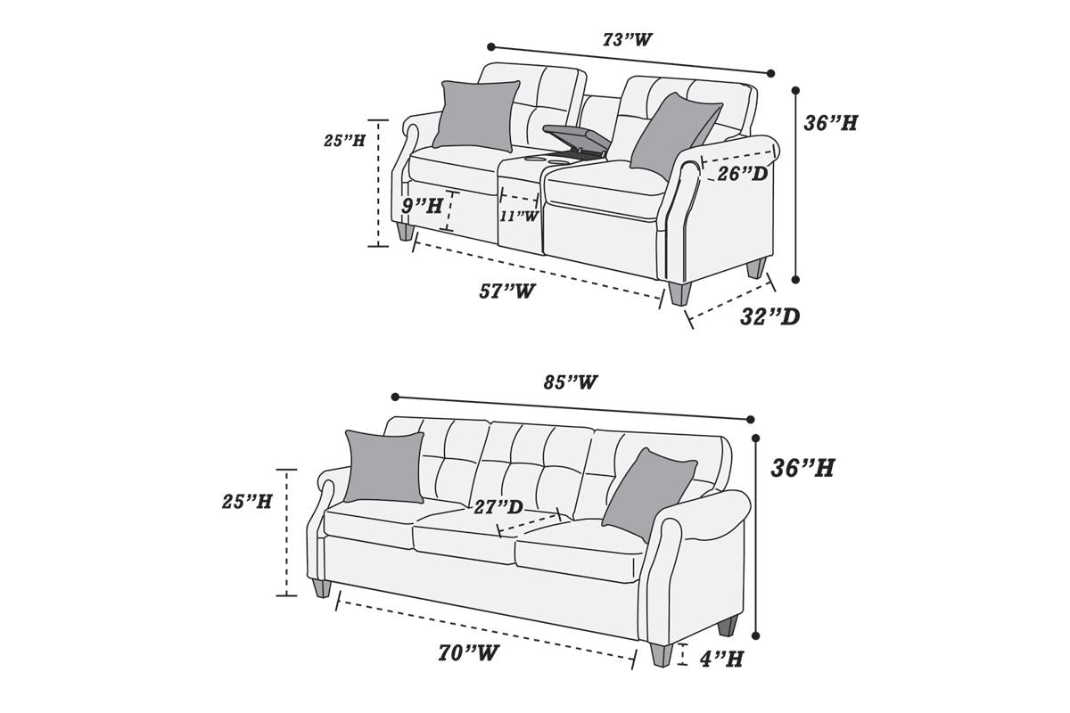 2-Piece Sofa Set