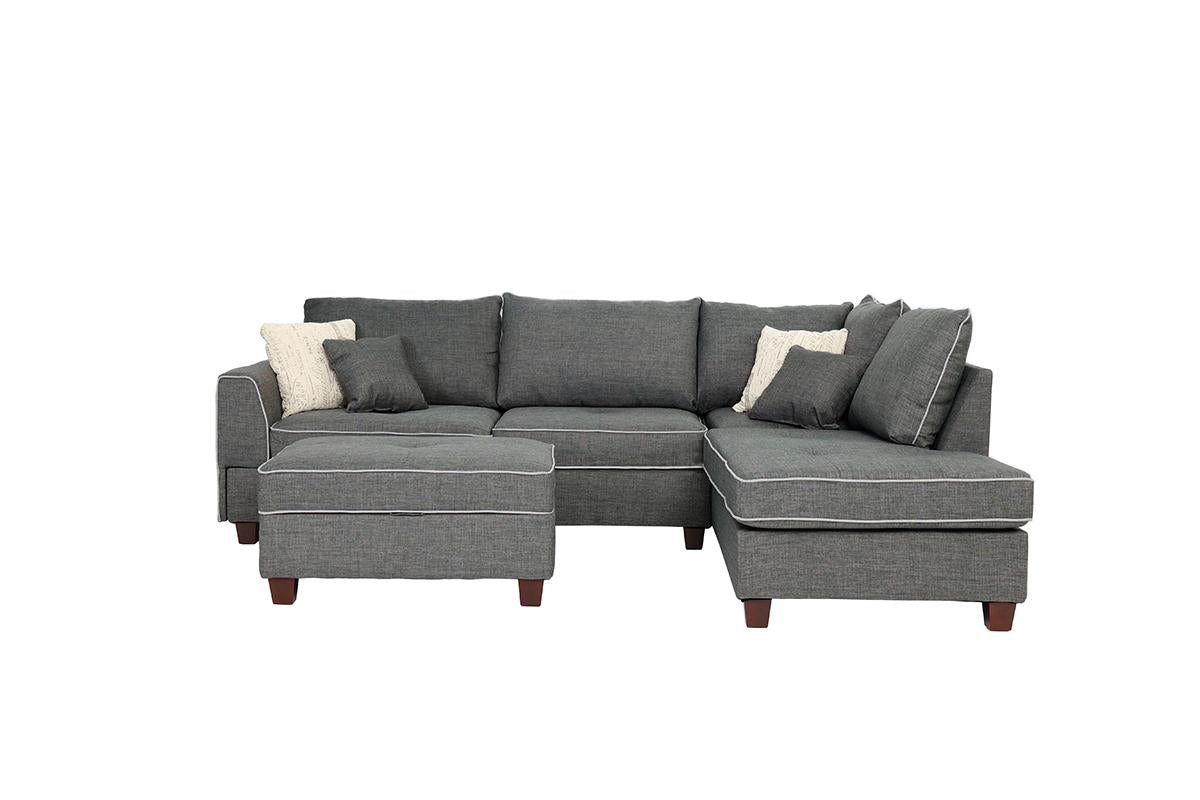 3-Piece Sectional Set W/ Ottoman