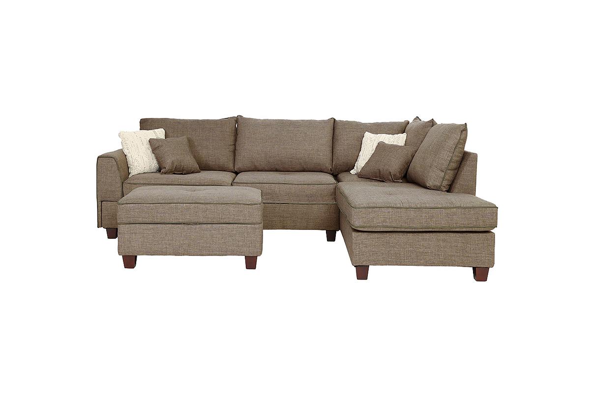 3-Piece Sectional Set W/ Ottoman