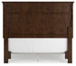 Danabrin Full Panel Bed with Mirrored Dresser, Chest and 2 Nightstands