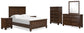 Danabrin Full Panel Bed with Mirrored Dresser, Chest and 2 Nightstands