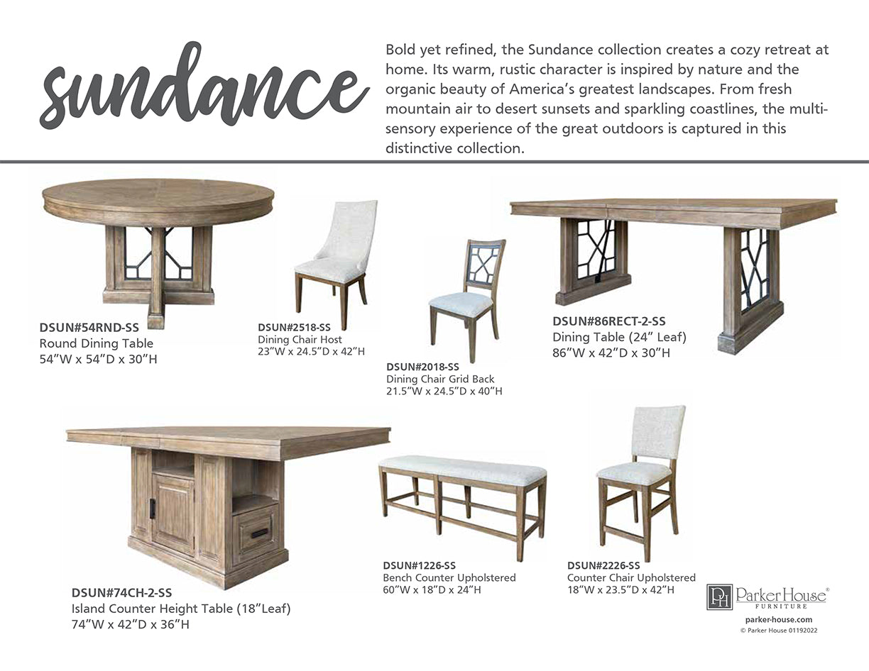 SUNDANCE - SANDSTONE 2PC 66 IN. BUFFET / BAR DISPLAY HUTCH WITH QUARTZ INSERT DINING