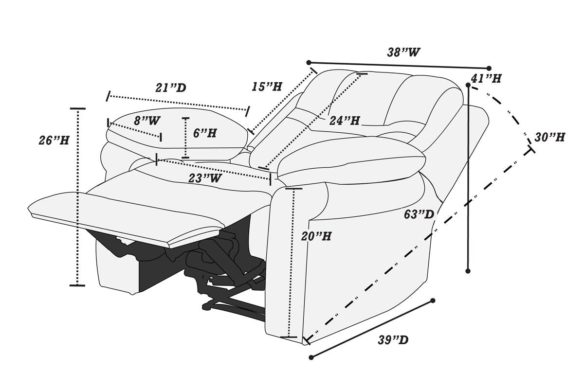 3-PC MANUAL MOTION SET-Glider/Recliner