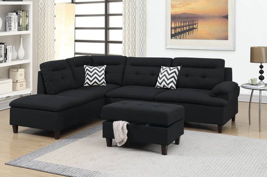 3-Piece Sectional Set W/ Ottoman