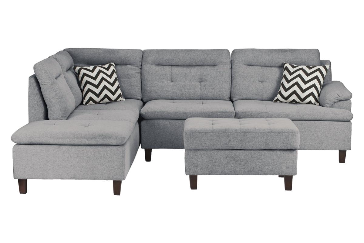 3-Piece Sectional Set W/ Ottoman