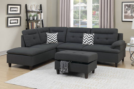 3-Piece Sectional Set W/ Ottoman