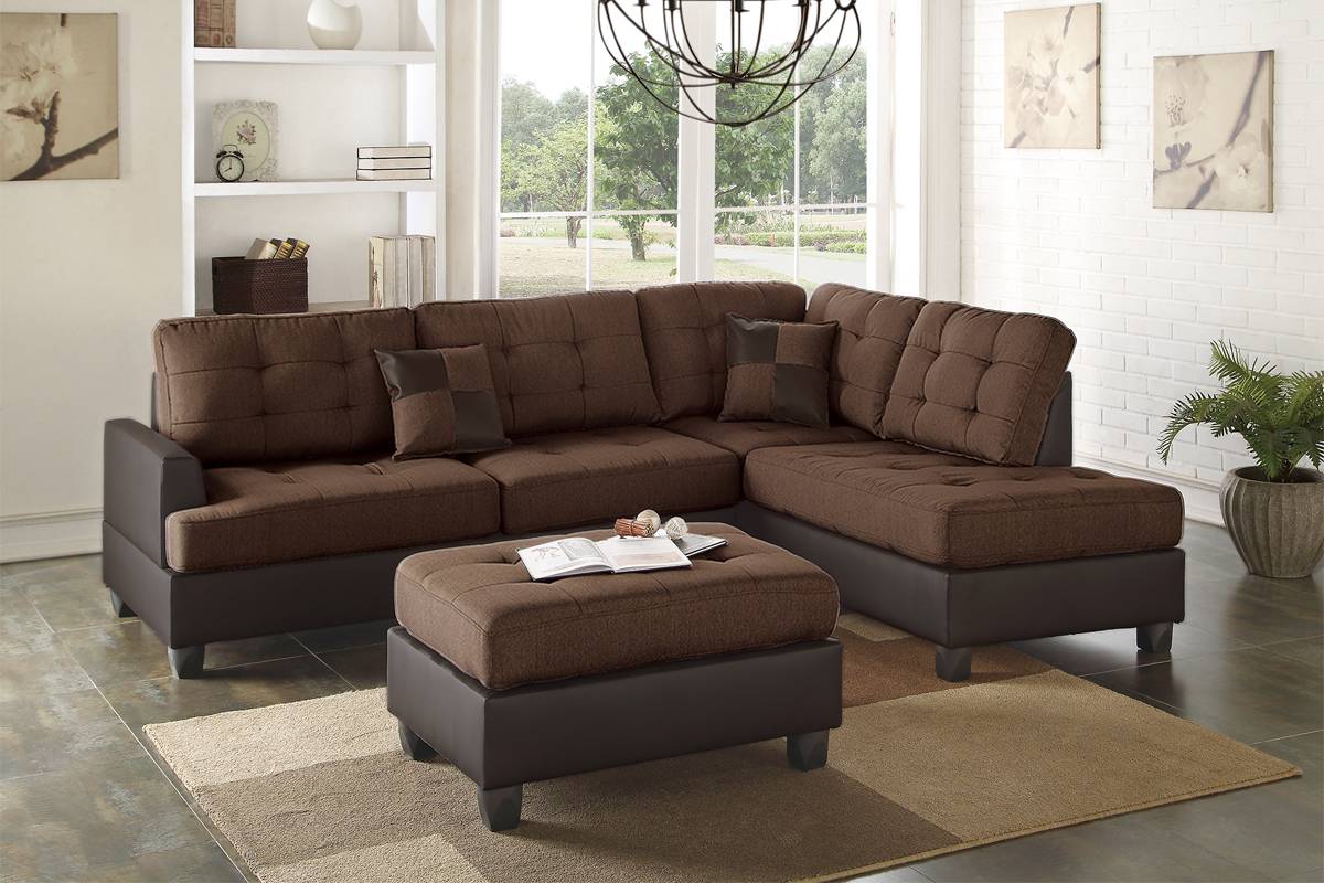 Reversible Sectional Set W/ Ottoman