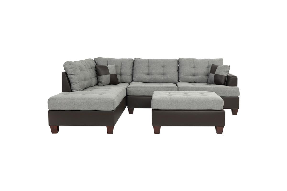 Reversible Sectional Set W/ Ottoman