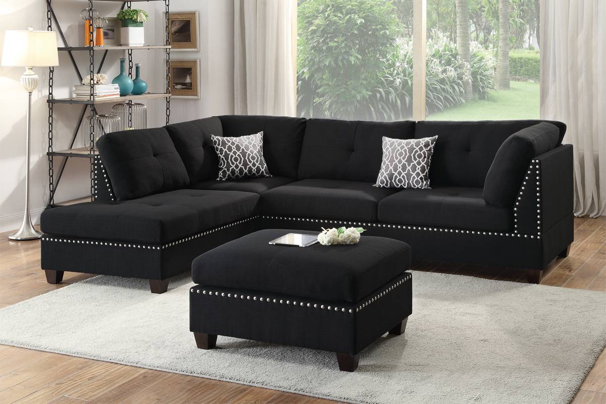 Reversible Sectional Set W/ Ottoman