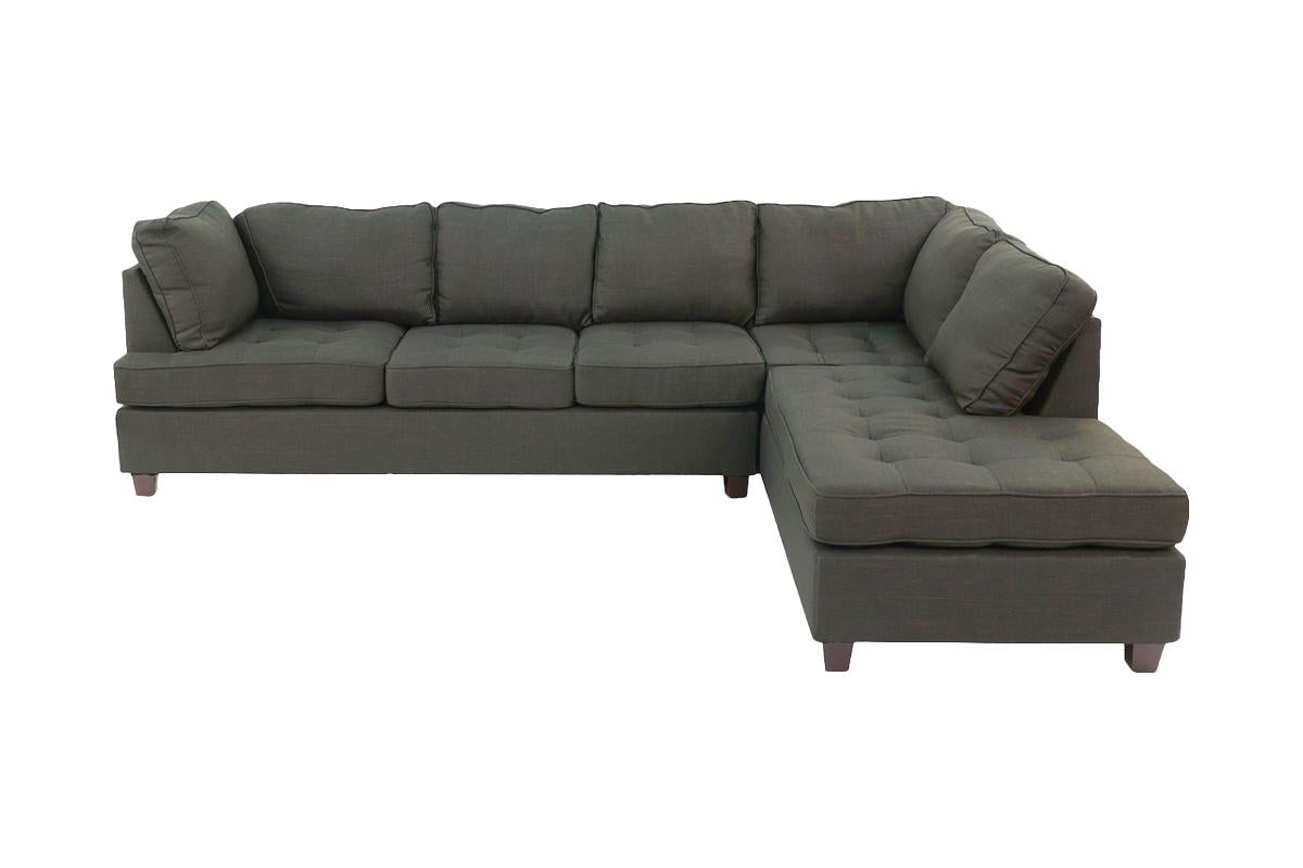 2-Piece Sectional Set W/ 2 Accent Pillows