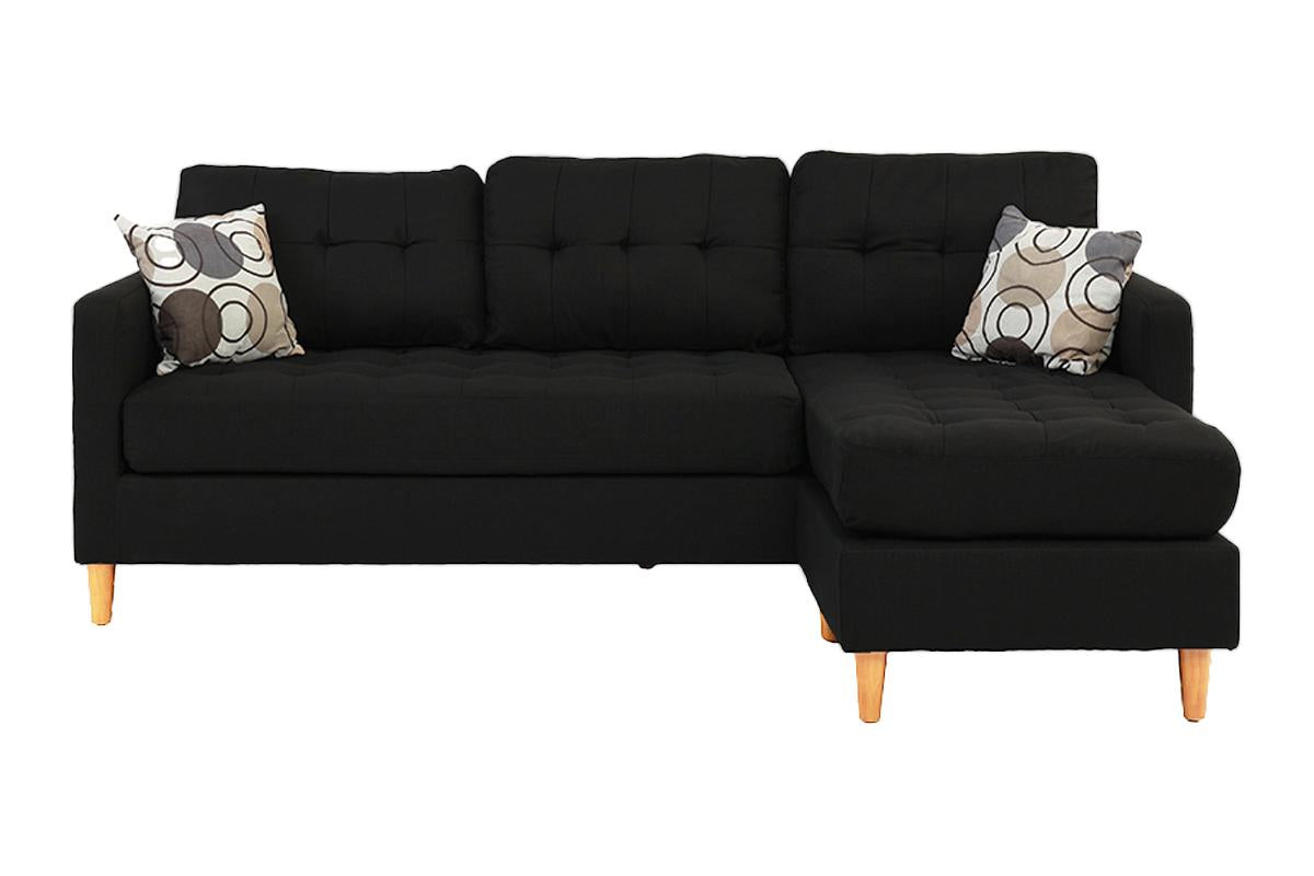 Reversible Sectional Set W/ 2 Accent Pillows