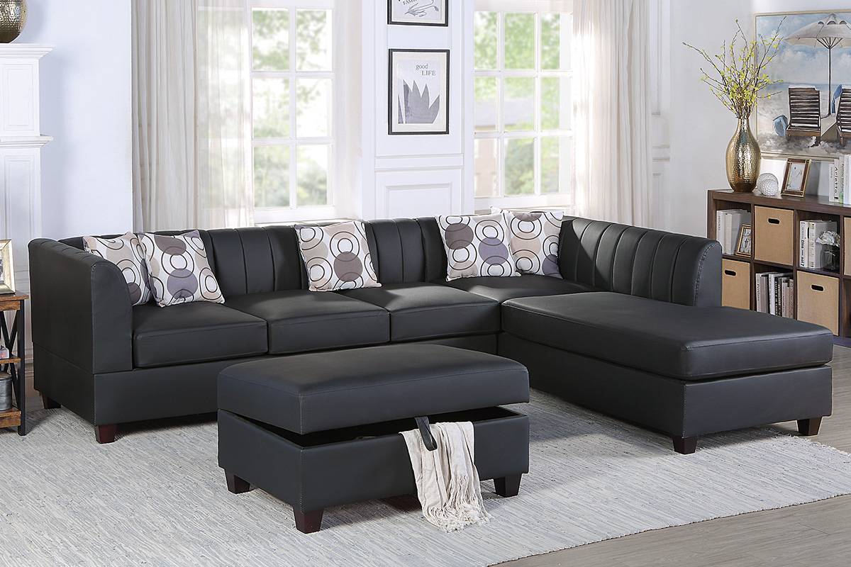 3-Piece Sectional Set W/ Ottoman