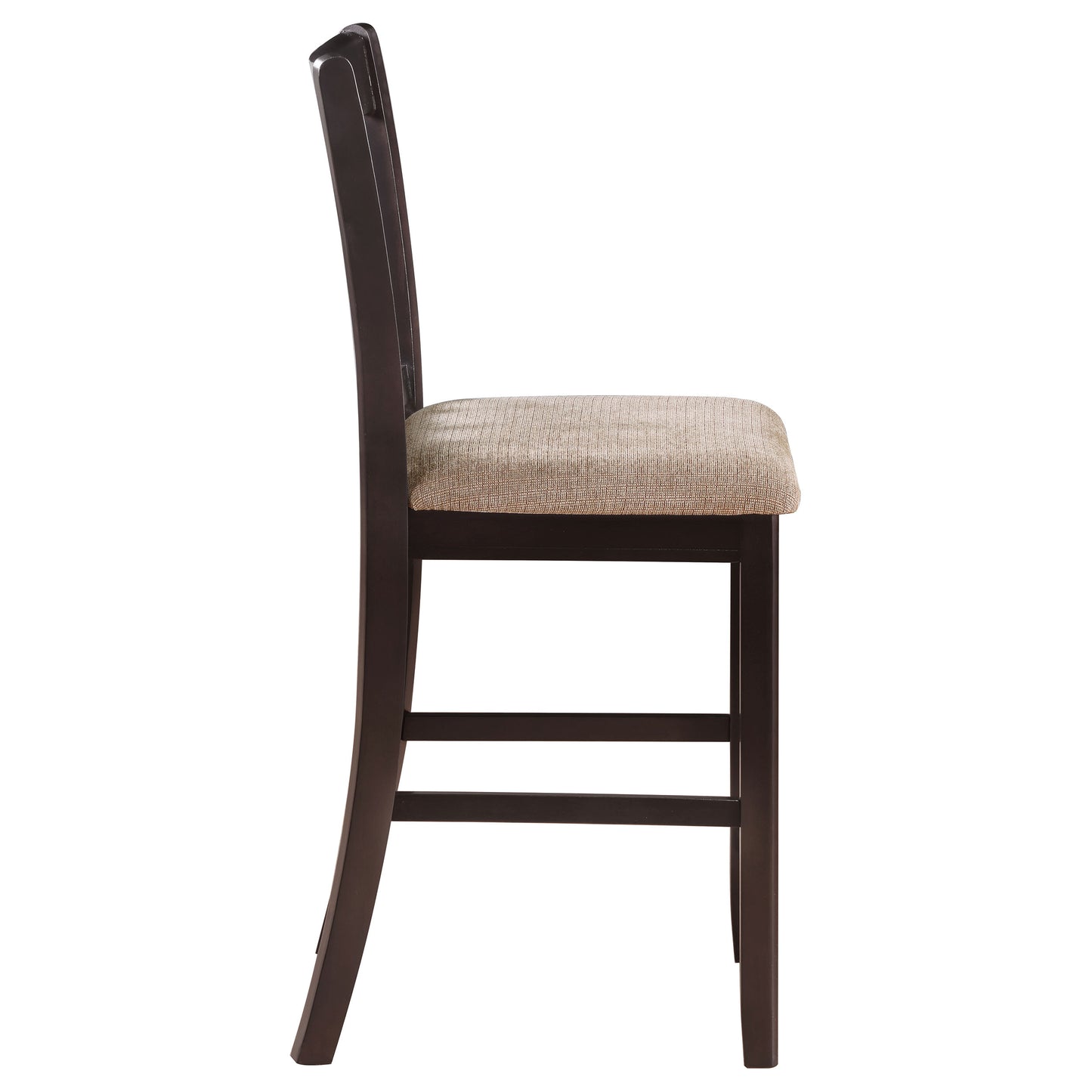 Lavon Wood Counter Chair Tan and Espresso (Set of 2)