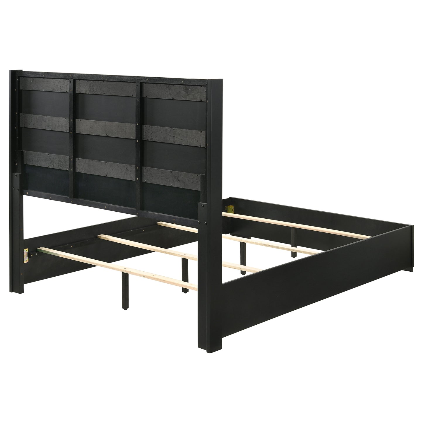 Blacktoft Wood Queen Panel Bed Black