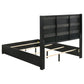 Blacktoft Wood Queen Panel Bed Black