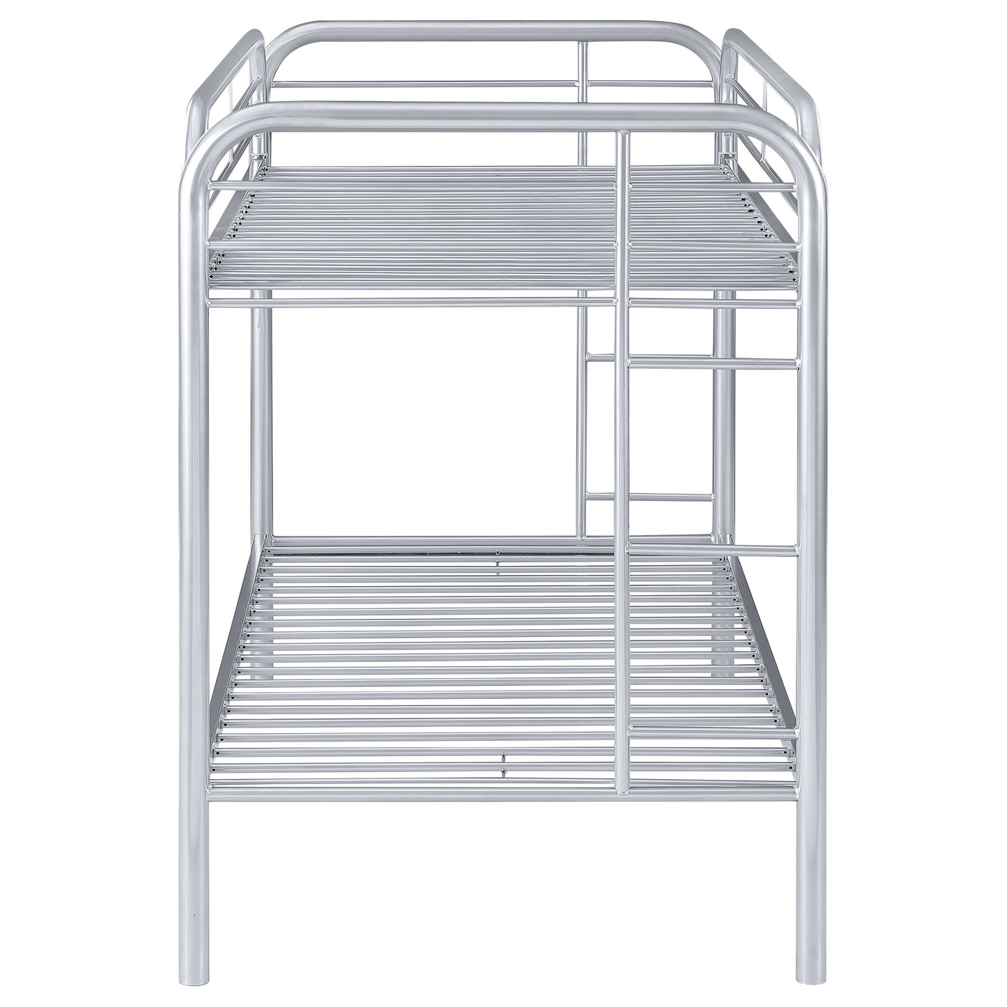 Morgan Metal Twin Over Twin Bunk Bed Silver