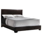 Conner Upholstered Queen Panel Bed Dark Brown