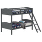 Arlo Wood Twin Over Twin Bunk Bed Grey