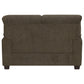 Clementine Upholstered Padded Arm Loveseat Brown