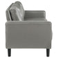 Ruth Upholstered Track Arm Sofa Grey