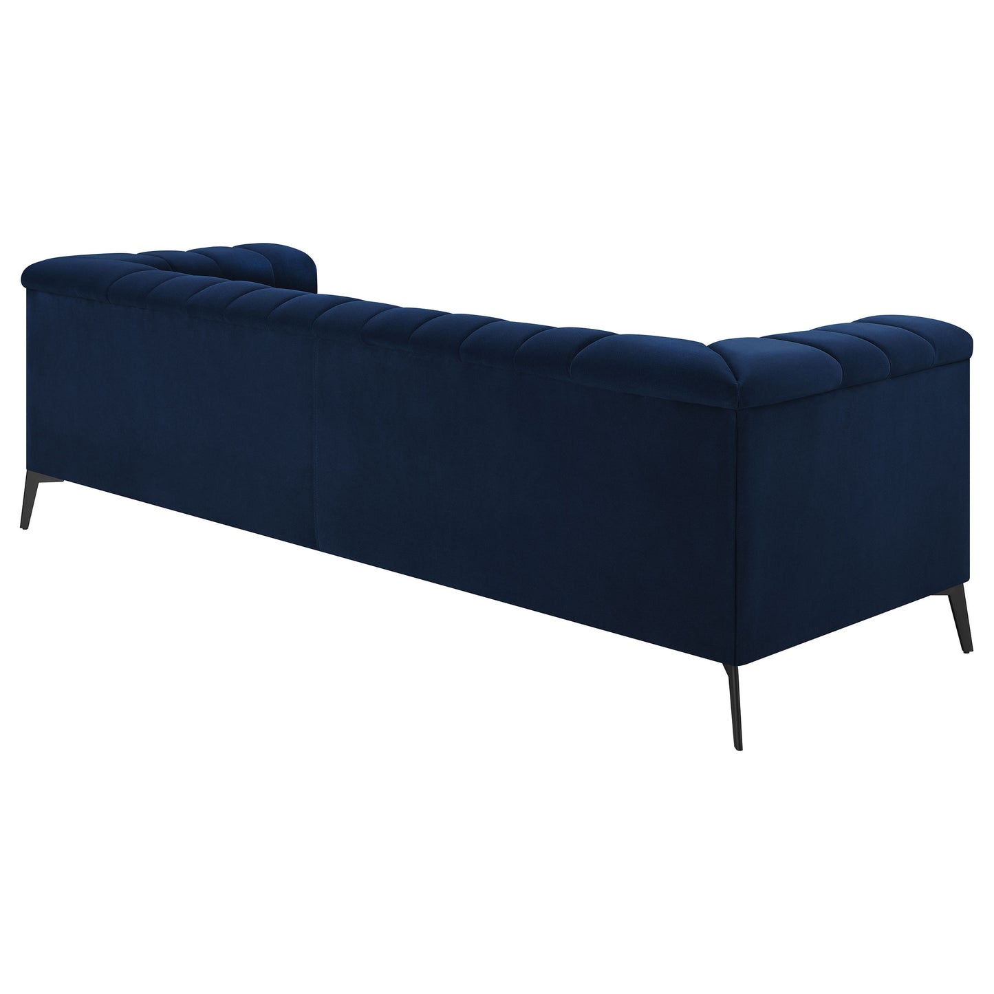 Chalet Upholstered Tuxedo Arm Tufted Sofa Blue