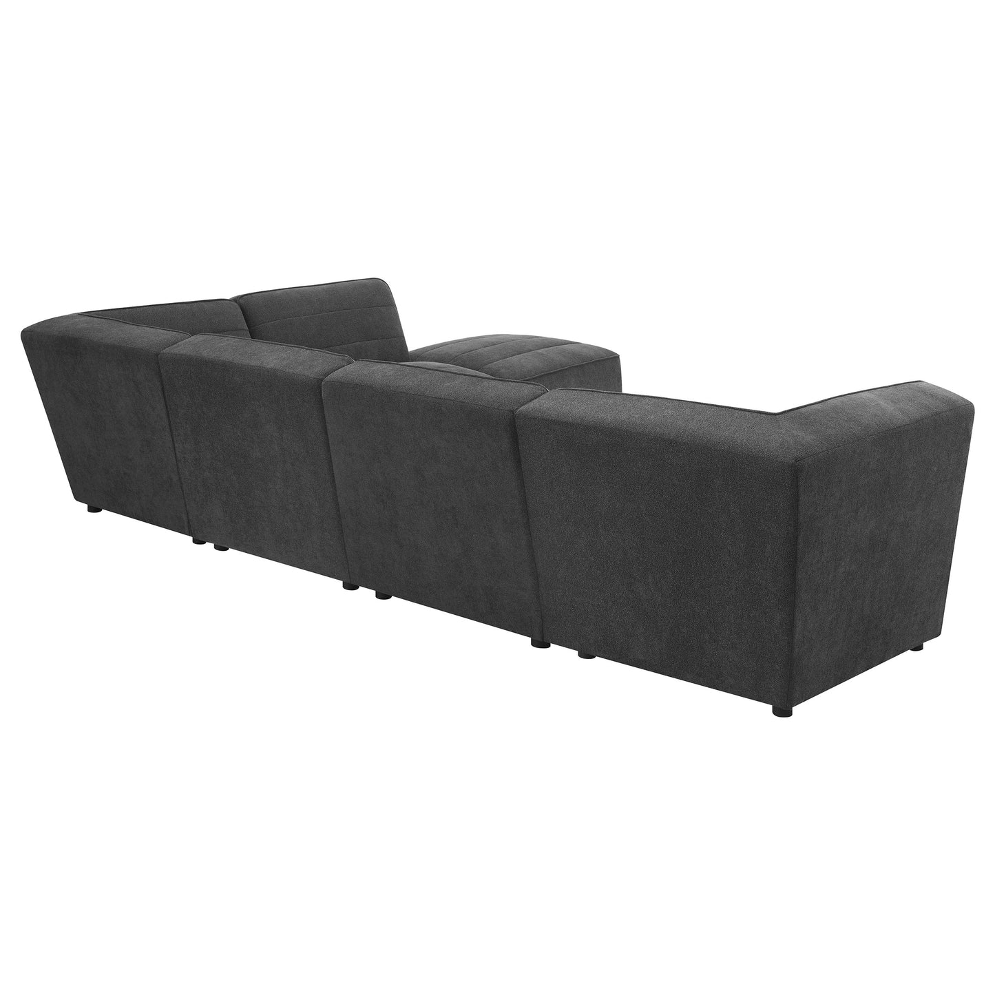 Sunny 6-piece Upholstered Modular Sectional Sofa Charcoal