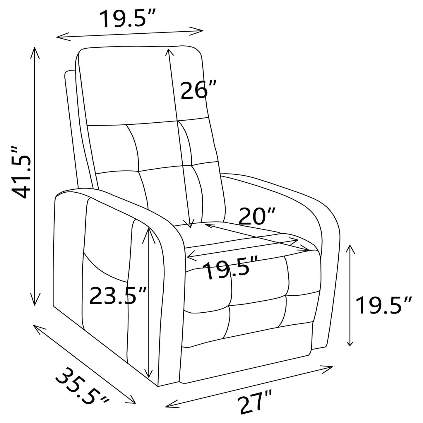 Howie Upholstered Power Lift Massage Chair Grey