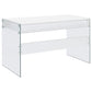 Dobrev 48-inch 2-drawer Writing Desk White High Gloss