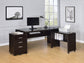 Skeena 60-inch Computer Desk with Keyboard Drawer Cappuccino