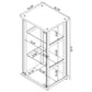 Cyclamen 3-shelf Clear Glass Curio Display Cabinet Black