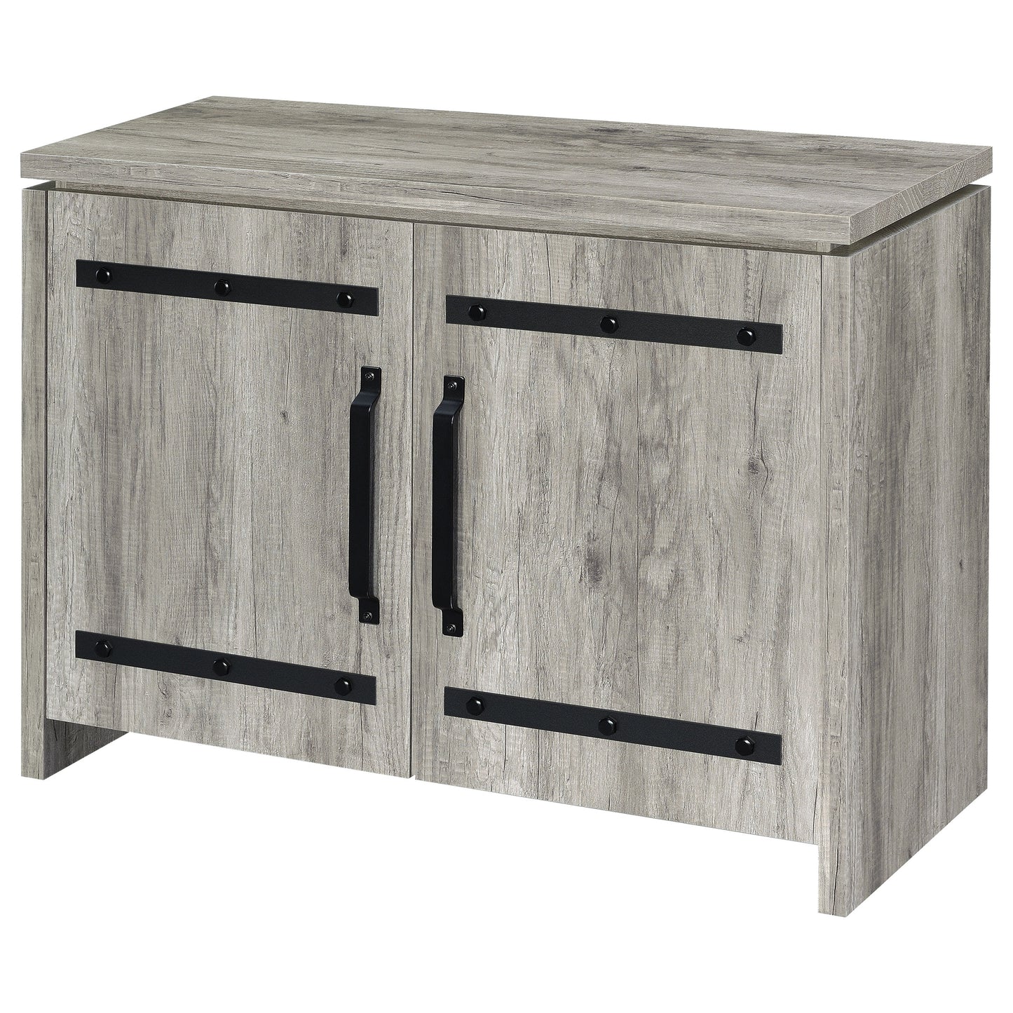 Enoch 2-door Engineered Wood Accent Cabinet Grey Driftwood