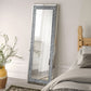 Valerie 24 x 63 Inch Acrylic Crystal Floor Mirror Silver